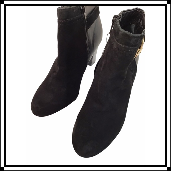 Alfani Leather & Suede NWT Booties Size 6M Black - Picture 13 of 13